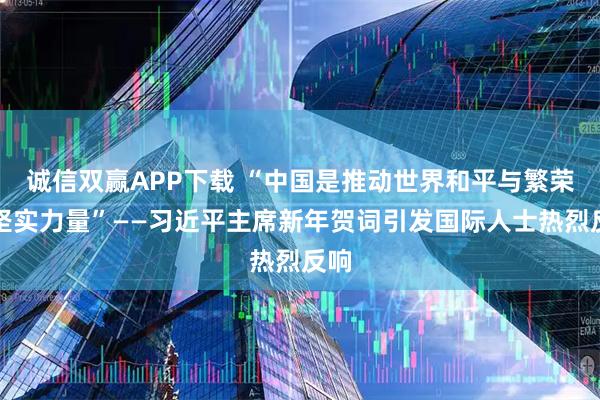 诚信双赢APP下载 “中国是推动世界和平与繁荣的坚实力量”——习近平主席新年贺词引发国际人士热烈反响